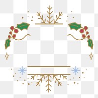 Christmas png badge, transparent background