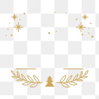 Christmas png badge, transparent background