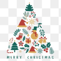 Merry Christmas png badge, transparent background