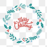 Merry Christmas png badge, transparent background