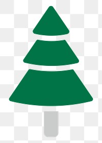 PNG Christmas tree icon decoration illustration sticker, transparent background