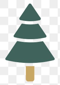 PNG Christmas tree  illustration sticker, transparent background