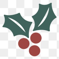 PNG Christmas berry icon decoration illustration sticker, transparent background