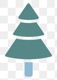 PNG Christmas tree icon  illustration sticker, transparent background