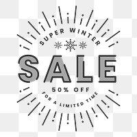 Christmas sale badge png, transparent background