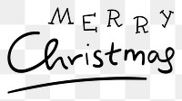 Christmas typography png, transparent background