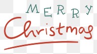 Christmas typography png, transparent background