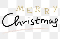 Christmas typography png, transparent background