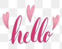 Hello png sticker, transparent background