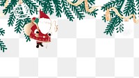 Christmas's day png border, transparent background