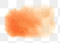 Png orange watercolor design element, transparent background