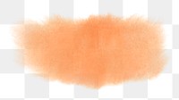 Png orange watercolor design element, transparent background