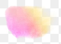 Png colorful watercolor design element, transparent background