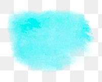Png blue watercolor design element, transparent background
