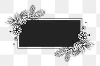 Winter png badge, transparent background