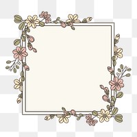 Flower png badge, transparent background