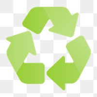 Recycle symbol icon png, environmental conservation illustration on  transparent background 