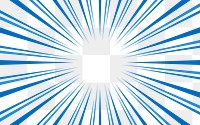 Png blue cartoon surprise border, transparent background