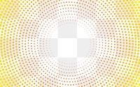 Png yellow dots pattern border, transparent background