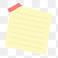 Png Cute sticky note element, transparent background