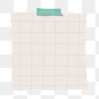 Png Cute sticky note element, transparent background