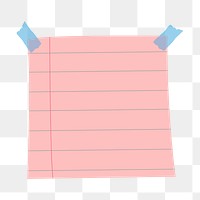 Png Cute sticky note element, transparent background