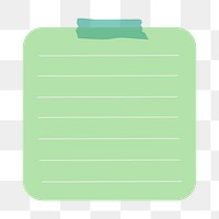 Png Cute sticky note element, transparent background