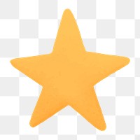 Favorite icon png, star shape illustration on  transparent background 