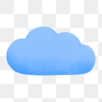 Cloud storage icon png, transparent background 