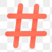 Hashtag icon png,  transparent background 