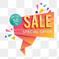 Sale badge png, transparent background