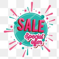 Sale badge png, transparent background