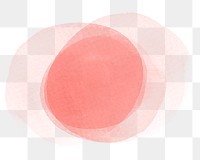 Png pink abstract paint circle element, transparent background