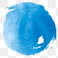 Png blue abstract paint texture element, transparent background