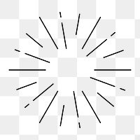 Png sunburst lines design element, transparent background