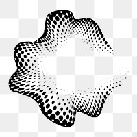 Png wavy gradient halftone element, transparent background