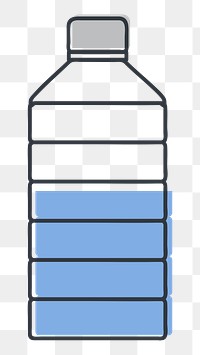 Water bottle png illustration, transparent background