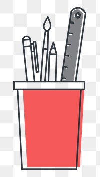 Office supply png illustration, transparent background