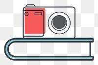 Film camera png illustration, transparent background