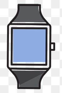 Smartwatch png illustration, transparent background