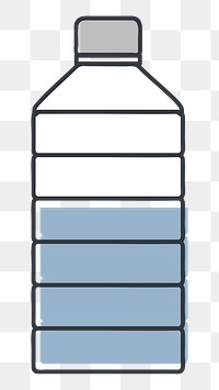 Water bottle png illustration, transparent background