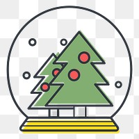 Snow globe png illustration, transparent background