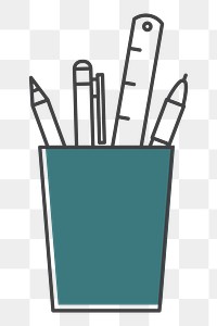 Office supply png illustration, transparent background