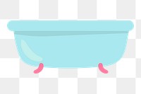 Png Cute blue baby bathtub element, transparent background