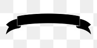 Png blank black ribbon banner, transparent background