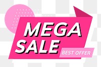 Sale badge png, transparent background