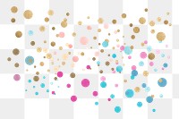 Png colorful festive dots element, transparent background