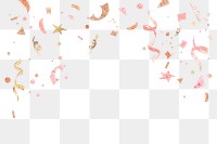 Celebration png border, transparent background