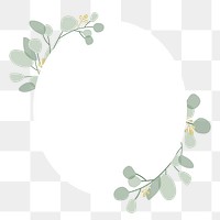 Aesthetic leaf png badge, transparent background