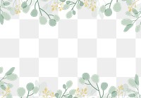 Leaf png border, transparent background